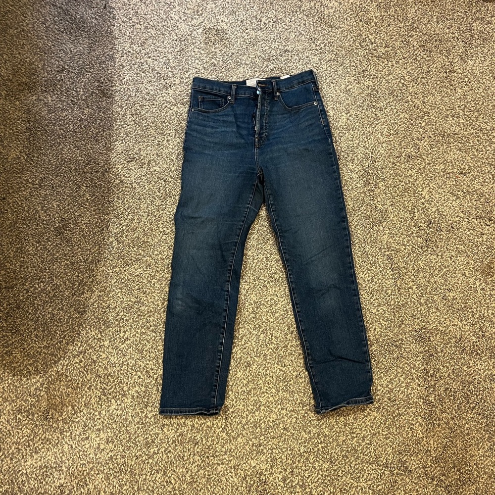 Everlane High-Rise Button-Fly Slim-Straight Jeans